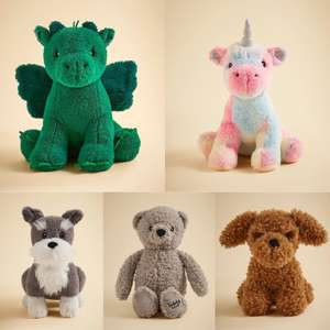 Teddy Bear / Unicorn / Dragon / Cockapoo / Schnauzer Plush Toys - Free Click & Collect