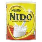 Nido Instant Full Cream Milk Powder, Substitute for Fresh Milk, For Tea & Coffee 400g Tin (Pack of 6) £23.10 @ Amazon