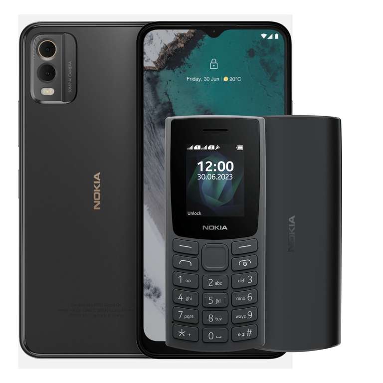 Nokia C32 6.5” HD+ Smartphone with 4GB RAM/64GB ROM, 50MP/8MP cameras, 5000 mAh 3-day Battery Life w/code (£99 bundled with a Nokia 105)