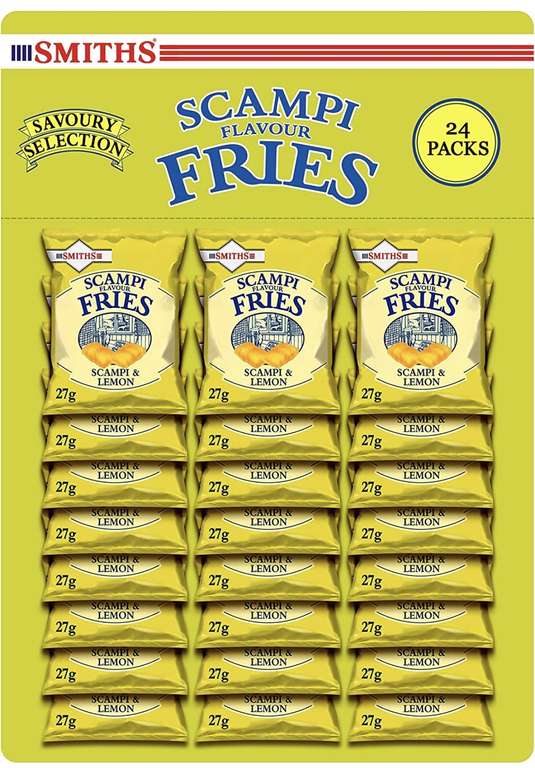 Smith's Scampi & Lemon Fries 27g (Sheet of 24 Bags) - £9.17 or £8.25 Subscribe & Save @ Amazon
