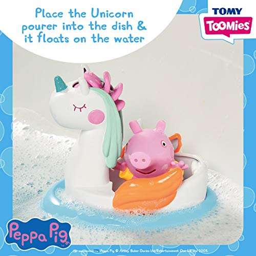 TOMY Toomies Peppa Pig Peppa's Unicorn Bath Float, Baby Bath Toys, Kids Bath Toys for Water Play £6.99 @ Amazon