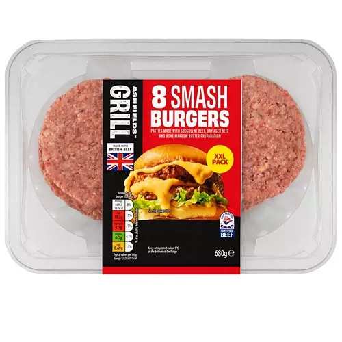 Ashfields XXL Smash Burgers - 680g