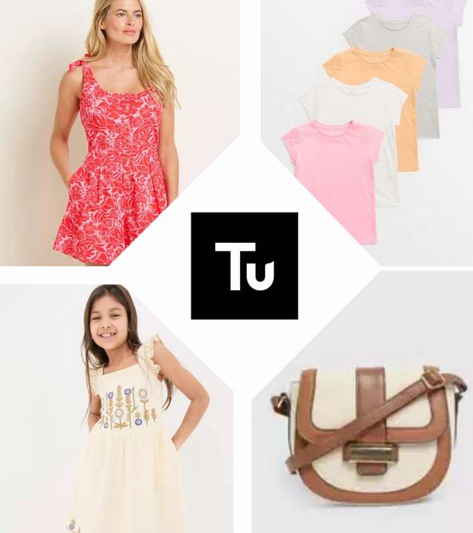 20% Off All TU Womens & Kidswear including brands (Stacks with 10% off Key worker discount)+ free click & collect