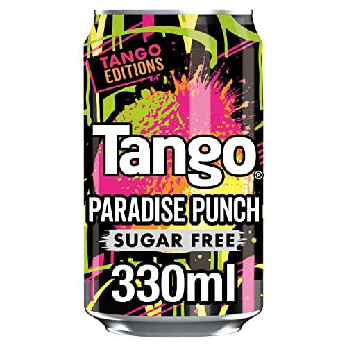 Tango Sugar Free Dark Berry or Paradise Punch 24 x 330ml Can
