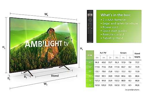 PHILIPS Ambilight PUS8108 65 inch Smart 4K LED TV | UHD & HDR10+ | 60Hz