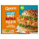 Vegetarian/Vegan Quorn Takeaway 2 Spicy Buffalo Fillets 200G/Quorn Crunchy Fillet Burgers 2 Pack 190G/ £1.50 Each (Clubcard Price) @ Tesco