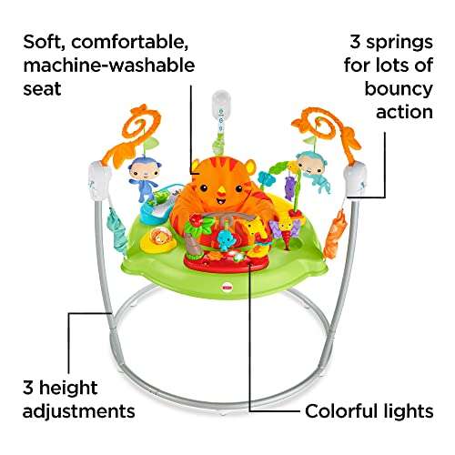Fisher-Price Roarin' Rainforest Jumperoo - Infant Activity Center with Music, Lights & Sounds - £56.25 with voucher @ Amazon