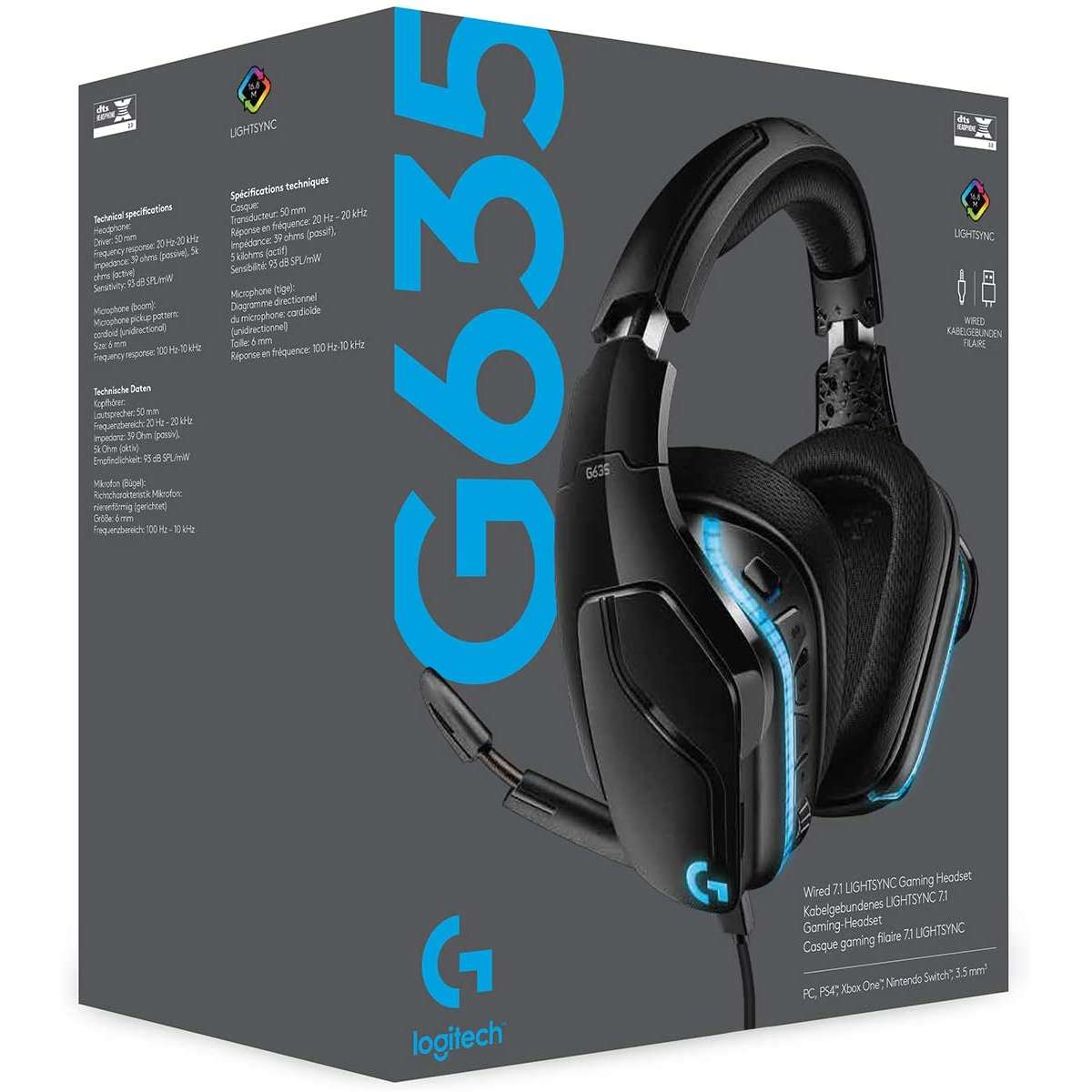 Logitech G635 Wired RGB Gaming 