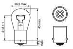 Bosch 382 (P21W) Original equipment Car Light Bulbs - 12 V 21 W BA15s - 2 Bulbs