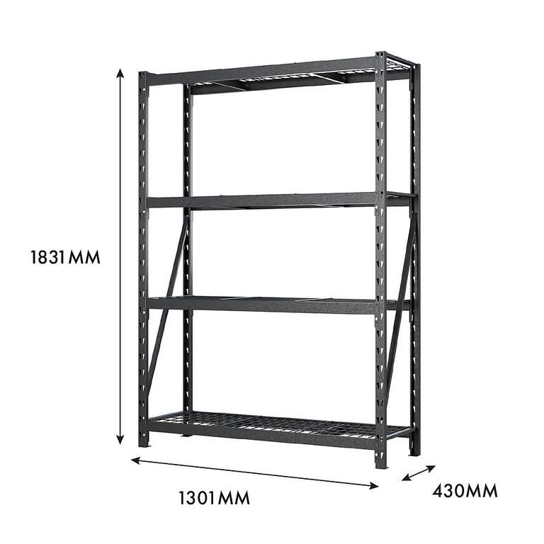 Rack 400 4 Wire Shelf Storage Unit 400kg - 1800 x 1200 x 400mm free C&C