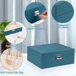 Pystuvo Jewellery Box for Women, 2-Layer Large Jewellery Organiser Box @ Fabribo Ltd / FBA