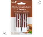 Pack of 2 strawberry, blueberry or coconut Flavoured lip Balms - buy 4 & save 5%. (85p - 90p w/subscribe and save)