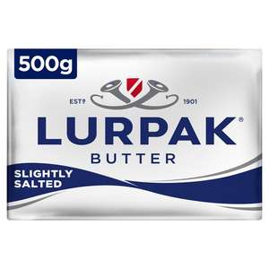 3 Packs of 500g Lurpack Butter Warehouse Only (equiv £3.08 a pack) instore