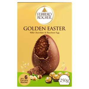 Ferrero Rocher Golden Easter Egg Milk Chocolate & Hazelnut 250g - Nectar Price