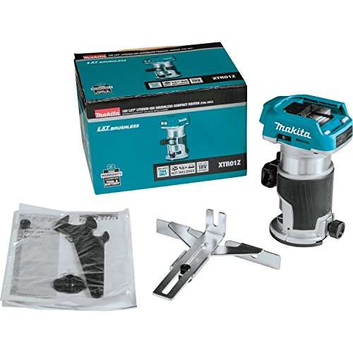 Makita XTR01Z 18V LXT Lithium-Ion Brushless Cordless Compact Router dispatched and sold by Amazon US