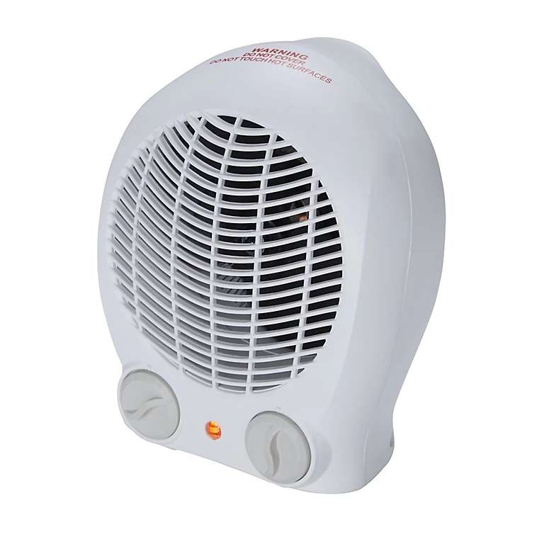 2000W White Fan Heater Subject to Stock Availability Free C&C