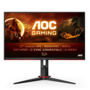 AOC Gaming 27G2SP - 27 Inch FHD Monitor, IPS, 1ms, FreeSync Premium, Gsync Compatible, Height Adjust, Low Input lag, Game modes 1920 x 1080