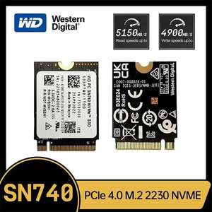 WD PC SN740 1TB M.2 2230 PCIe 4.0 NVMe SSD/Solid State Drive (Perfect for Steam Deck & ROG Ally) @ Cutesliving Store