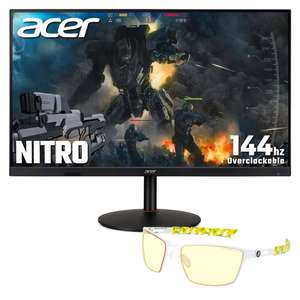 Acer Nitro 32" 4K IPS 144Hz /400 cd/m²/ FreeSync /HDR400 Gaming Monitor with Speakers Height Adjustable + Free Anti Blue/UV Computer Glasses