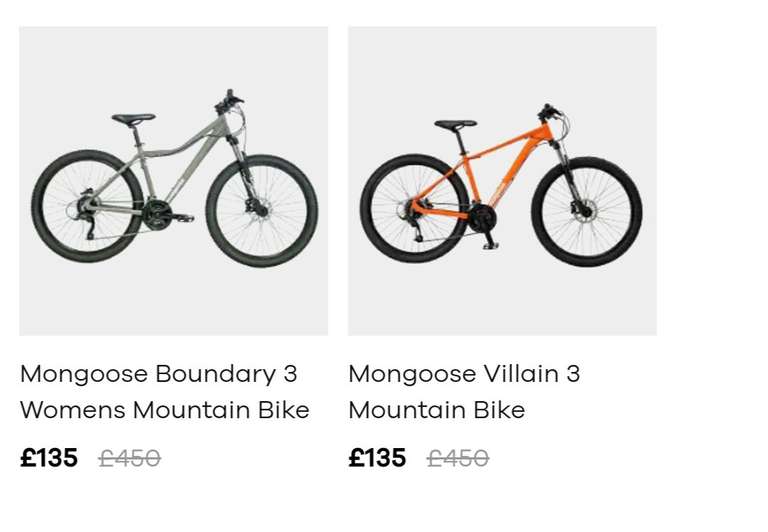 Mongoose Villain 3 Mountain Bike, size M