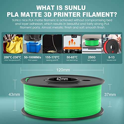 3D Printer Filament, SUNLU PLA Meta Filament 1.75mm , 3D Materials, PLA  2KG, 1kg Spool, 2 Pack, Pink+Pink 