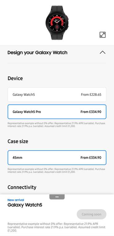 Samsung Galaxy Watch 5 Pro | Bluetooth | Black, Grey £334.90 (+£100 Trade in Available) @ Samsung EPP/Unidays