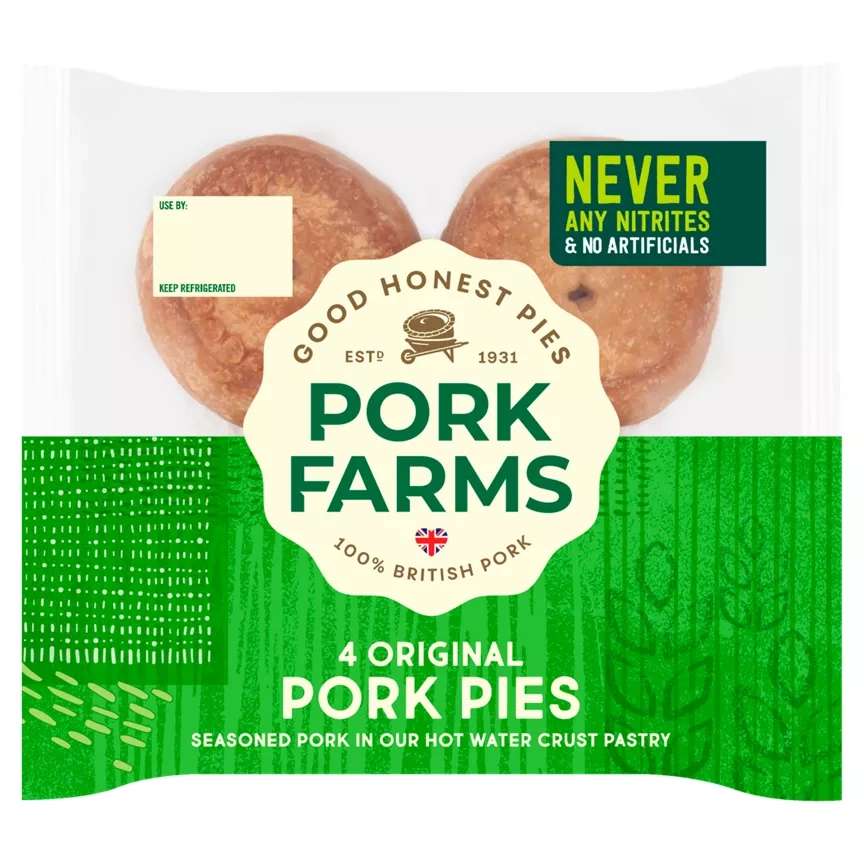 Savour Pork Farms 4 Snack Pork Pies for £1.18 at Asda, Walsall | hotukdeals