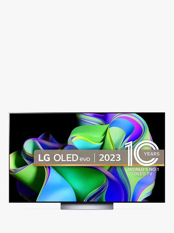 LG OLED55C34LA (2023) OLED HDR 4K Ultra HD Smart TV, 55 inch HD & Dolby Atmos + Free S60Q Soundbar / Subwoofer @ John Lewis & Partners
