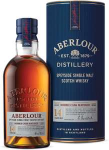 Aberlour 14 Year Old Double Cask Matured Single Malt Scotch Whisky 40% ABV 70cl with Gift Box £39.10 @ Amazon