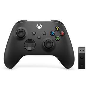 Xbox Wireless Controller - Carbon Black With Wireless Adapter with code