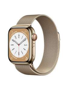 Apple Watch Series 8 GPS + Cellular 45mm Gold Stainless Steel Case with Gold Milanese Loop
