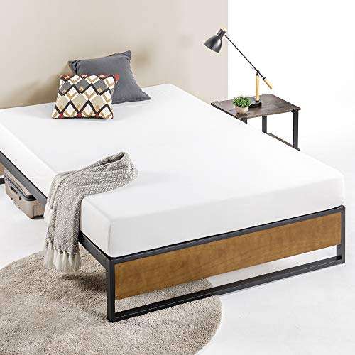 Industrial Style Steel and Wood Kickboard Platform Bed Frame Single £40.99, King £80.99, Super King £86.99 @ Amazon