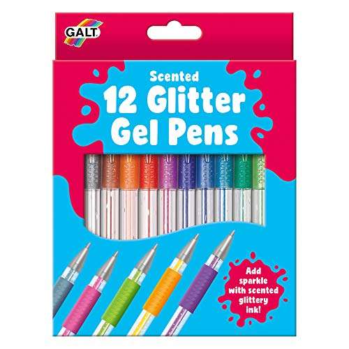 Galt Toys, 12 Glitter Gel Pens, Glitter Pen Set, Ages 6 Years Plus