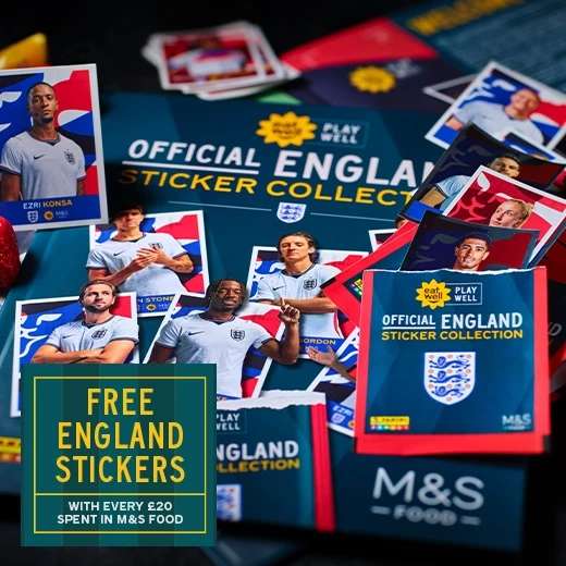 National Team Sticker Pack with £20 at M&S Food & Album – at Marks ...