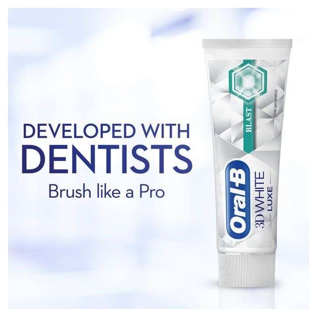 Oral-B 3D White Luxe Blast Whitening Toothpaste 75ml £2.50 at Morrisons