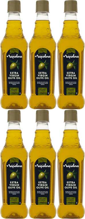 Napolina Extra Virgin Olive Oil, 6 x 500 ml (3 Litres) S&S £17.95/£15.56