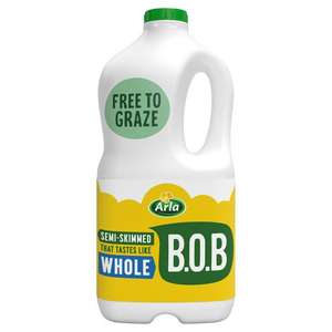 Arla Bob Skimmed Milk Tastes like Semi Skimmed 2L / Tastes Like Whole 2L - Nectar Price