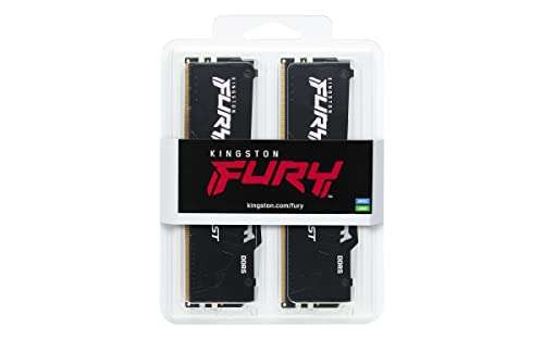 Kingston FURY Beast RGB 16GB 6000MHz DDR5 CL36 DIMM Memory, Black KF560C36BBEA-16 - £61.95 / £66.93 @ Ebuyer