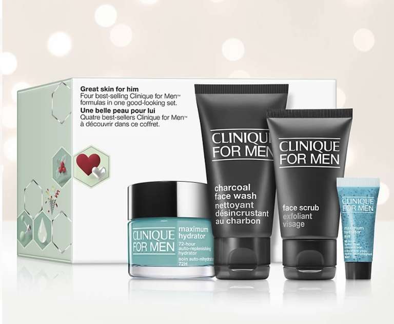 Clinique Great Skin For Him: Men’s Skincare Gift Set - £26.68 + Free Click & Collect @ Marks & Spencer