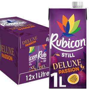 Rubicon Still 12 Pack Deluxe Passion Juice Drink, Made with Handpicked Fruits - 12 x 1L Carton