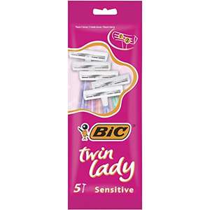 BIC Twin blade Lady Sensitive Razor - Pack of 5 (£1.07 - £1.19 with S&S)