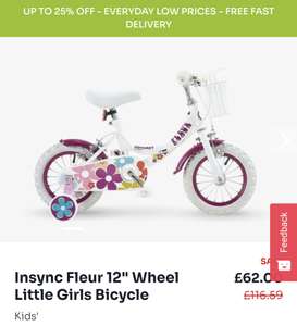 Insync Fleur 12" Wheel Little Girls Bicycle £62 @ Insync Bikes