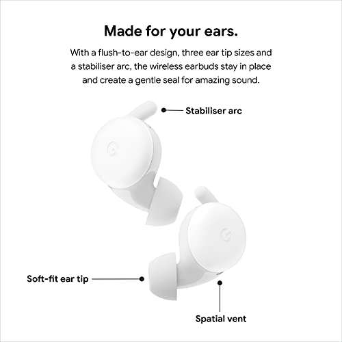 Google Pixel Buds A-Series Wireless Earbuds(White/Olive) - £64 @ Amazon