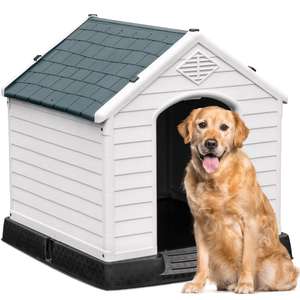 YITAHOME Large Plastic Dog House Outdoor Indoor Doghouse - Sold by YITALIFE FBA
