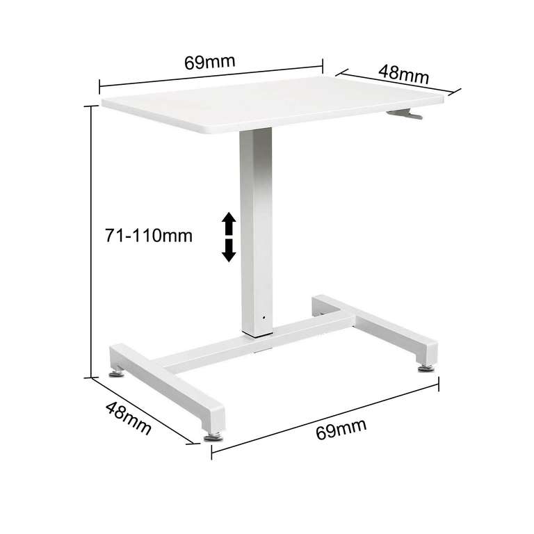 Small height adjustable desk 69CM(L) 48CM(W) 110.5CM(H)