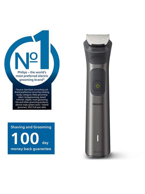 Philips Series 7000 15-in-1 Multi Grooming Trimmer for Face, Head, and Body MG7940/15 - Free click and collect