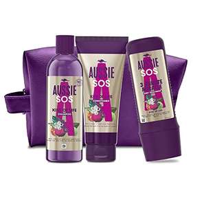 Aussie SOS Gift Bag - Kiss of Life Shampoo and Conditioner Set + 3 Minute Miracle Hair Mask with make up bag £15 @ Amazon