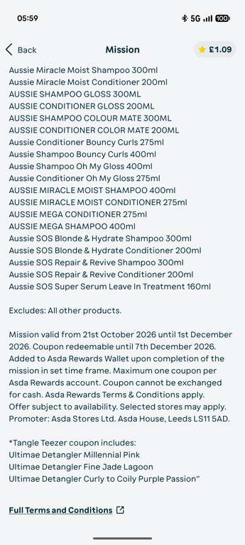 Aussie selected products – Tangle Teezer coupon at ASDA Groceries £3 ...