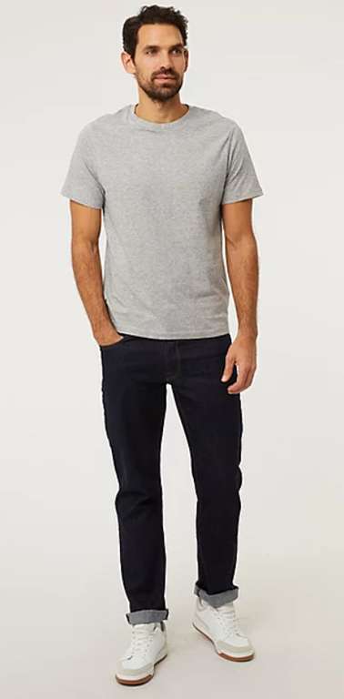 Grey Crew Neck Slim Fit T-Shirt (XL/XXL) free C&C