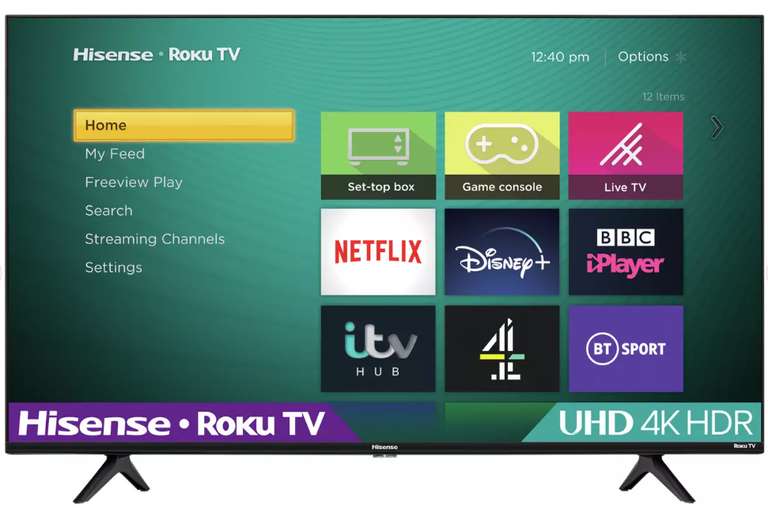 Hisense Roku 50Inch R50A7200GTUK Smart4K HDR LED Freeview TV £296 Free click and collect in Selected Stores @ Argos